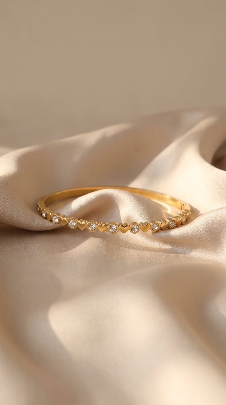 Bracelet Jonc Zircon Doré – SORELYA