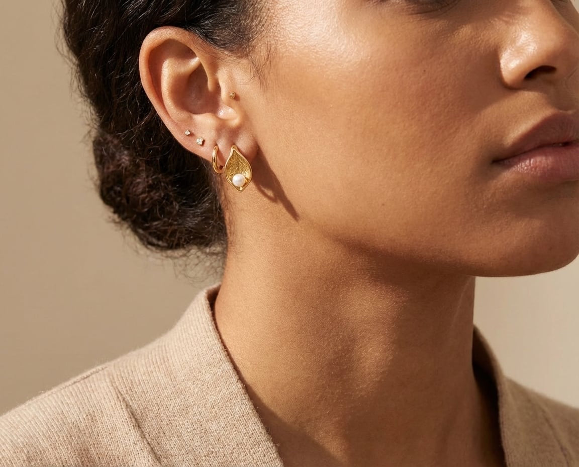 Boucles d’Oreilles Océan Dorées – SORELYA