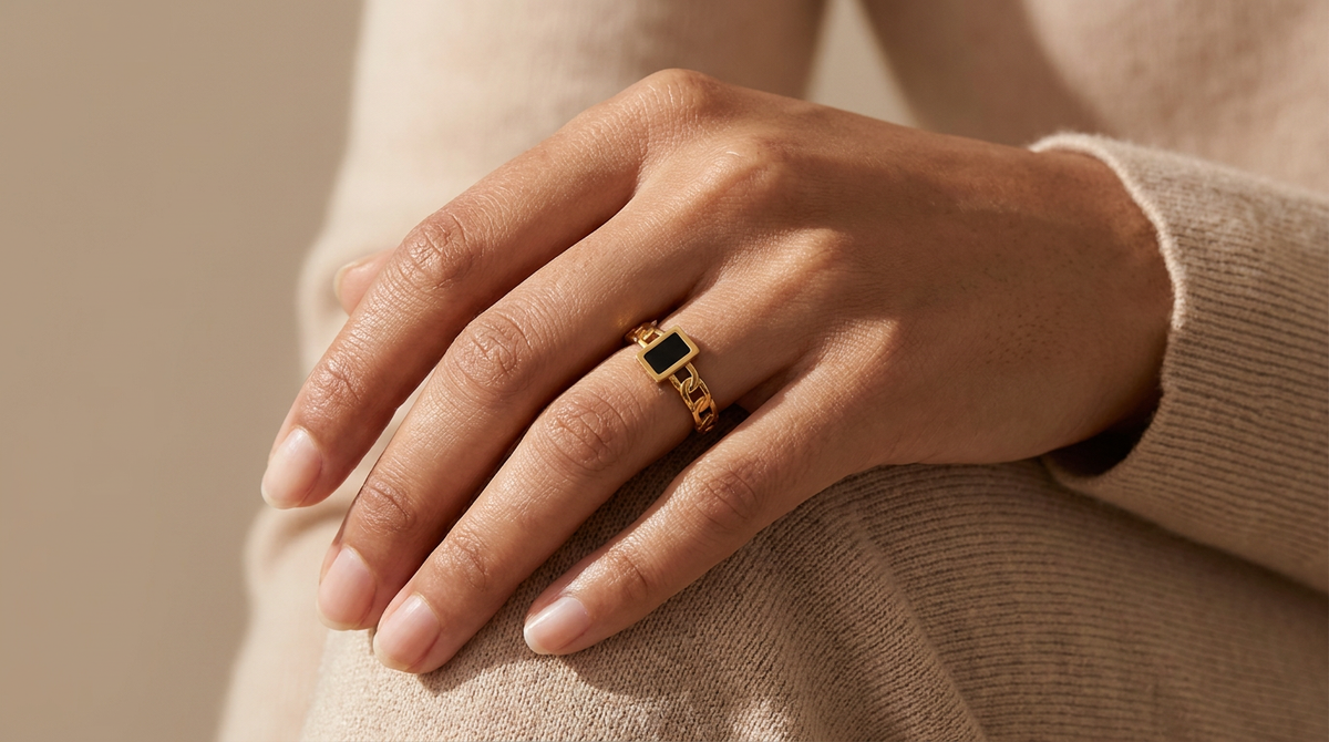 Bague Rectangle Minimaliste - SORELYA