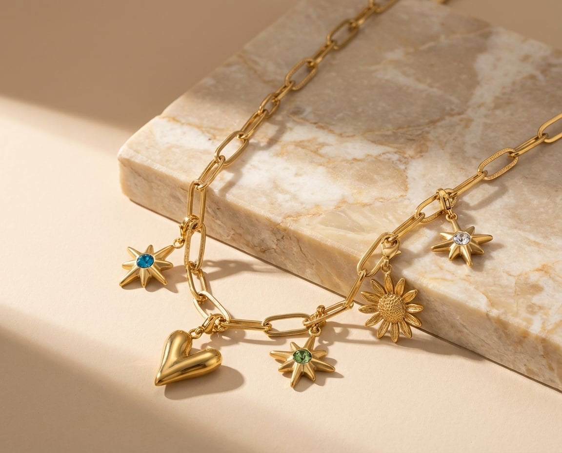 Collier Charms Doré – Personnalisable SORELYA